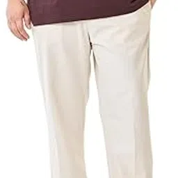 Men Formal Plus Size Trouser | Regular Fit Mid Rise Solid Design | Polyester Viscose Blend with Medium Stretch & Smooth Texture | Ideal for Office-image-54