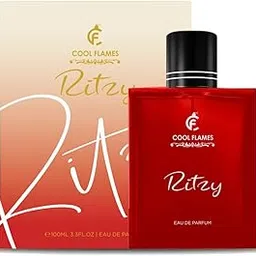 Cool Flames Luxury Ritzy Unisex Eau De Parfum 100 ML Premium Unisex EDP with Grapefruit, Cinnamon, Patchouli & Amber, Long Lasting Citrus & Spicy Fragrance Scent Perfume for Men & Women image 1