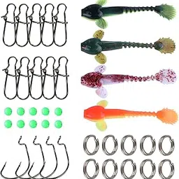 Sougayilang Fishing Accessories Set, Include Fishing Lures, Swivels, Sinkers and Type 6 Fishing Hooks-picture-23
