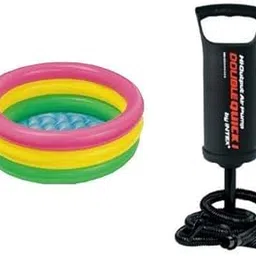 ANG Inflatable Swimming Baby Bath Tub Bath Pool with Air Pump for Kids & Toddlers (Multicolor, 2 Feet)-picture-28