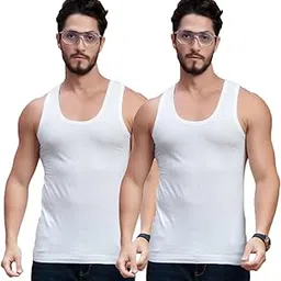 milton ( label) Men's RN Vest | White Sleeveless Innerwear | 100% Cotton Undershirt | Breathable & Comfortable Fit Pack of 2-picture-20