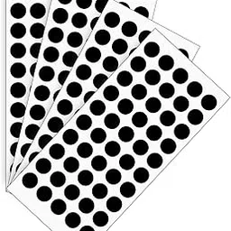 True-Ally 2400 Piece Black Color 12mm (0.5 Inch) Round Dot Sticker Self Adhesive Labels Writable Surface for Kids Activity, File Classification, Calendar Planner (Black)-picture-26