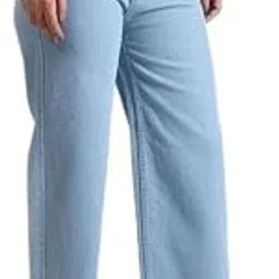 Women's Blue Straight Fit Jeans for a Classic Stylish Look-picture-40