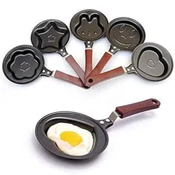 Marji&Anuvrutti Cartoon Shape Mini Non-Stick Egg Frying Pan/Pancake Egg Frying Pan/Breakfast Omelette Pan (Design May Vary)(1 Pcs Mini Omlet Pan) - Non Stick, Black-picture-67