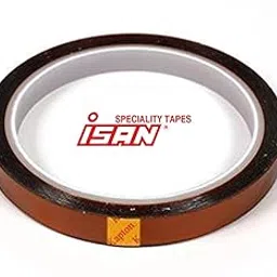 ISAN® Polyimide Kapton Tape, 10mm (2/5 inch) width x Length 33Mtr, High-Temperature Resistant, No Residue for Electric Task, 3D Printing, Soldering, Sublimation or Masking (1 Pc.)-picture-47