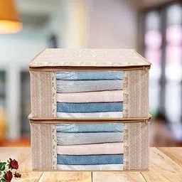 ANKIT INTERNATIONAL Organizer For Wardrobe (Pack Of 2) Storage Organizer For Saree | Shirts | Salwar Suit | Lehenga - Dress Organizer For Wardrobe - Saree Covers With Zip (HATHI5563)-image-22