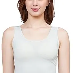 plumbury Women's Padded Slip Relaxed Fit Camisole Workout Crop Top-picture-55