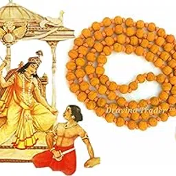 Dravina Trader ® 100% Pure Natural Haldi Mala | Original Turmeric Mala | हल्दी माला | Baglamukhi Sadhna siddhi Jaap Wear pooja | With Cotton Gaumukhi jaap Bag | yellow | 108 +1 | 109-image-52
