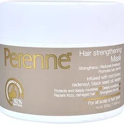 Perenne Hair Strengthening Mask With Redensyl, Black Seed Oil, Keratin for All Hair Types (200gm)- Help to Reduce Breakage, Split ends, dryness, Repair Damaged Hair (200gm)-image-74