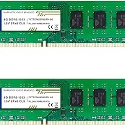 Timetec 16GB KIT(2x8GB) DDR3 1333MHz PC3-10600 Non-ECC Unbuffered 1.5V CL9 2Rx8 Dual Rank 240 Pin UDIMM PC Desktop Computer Memory RAM Module Upgrade (16GB KIT(2x8GB)) image 1