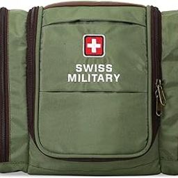 swiss military Unisex 5L Water-Resistant Toiletry Bag for Travel with Multiple Compartments, Quick Access Pocket, Durable Zippers, Organizer for Toiletries, Makeup and Essentials Pouch-Green-picture-20