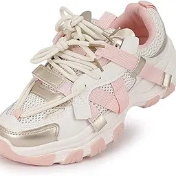 marc loire Women's Smart & Casual Chunky Sneakers Shoes for Women with Lace-Up Closure & Extra Cushioning-picture-37