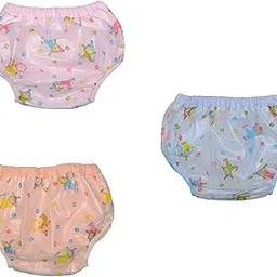 PVC Baby Plastic Toweling Reusable, Washable Nappy Pants (Random Colours)-picture-50