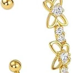 jewellery stylish gold plated with shimmering white stone stud cuff bracelet, Kada bracelet for women and girls.-image-39