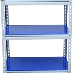 Mil-Nil Boltless Prime CRC Sheet 36x24x12 Inch Multipurpose Storage Rack with 3 Shelves 22 Gauge (Blue)-picture-13
