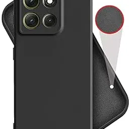 Hupshy Liquid Silicone Back Cover Case for Motorola G67 Power 5G, | Soft Micro-Fibre Lining Inside | Camera Protection Bump | Shockproof Back Cover Case for Moto G67 Power 5G (Silicone, Black)-picture-16