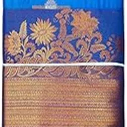 vfcollections Women's Kanchipuram Silk Pure Pattu Sarees – Deer Border with Blouse-picture-18