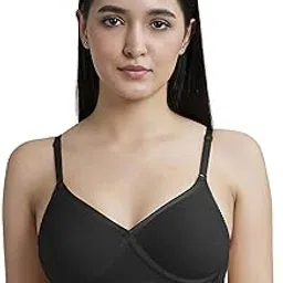 salient Women X Frame Everyday Cotton Rich T Shirt Bra Non Padded & Non Wired | Violet-picture-56