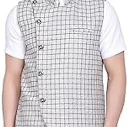 clothink india Checkered Men Waistcoat-picture-29