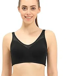 envie Women's Cotton Full Coverage Bra with Satin/Stylish Non-Padded, Non-Wired Bra/Inner Wear for Ladies Daily Use T-Shirt Bra-picture-41