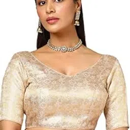 soch Womens Tussar Zari Woven Padded Blouse-picture-31