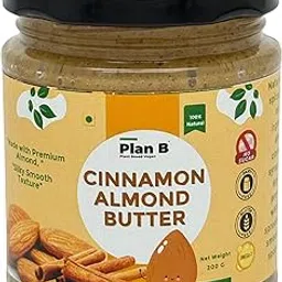 Plan B Cinnamon Almond Butter | Creamy, Spiced Vegan Nut Butter | No Added Sugar, Gluten-Free, High Protein | 100% Natural Roasted Almonds with Cinnamon | Dairy-Free Healthy Spread | 200g Jar-picture-24