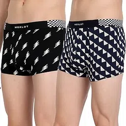 merlot Printed Bamboo Cotton Underwear Trunks for Men | Sweat-Absorbing, Anti-Bacterial, Breathable Fabric | 4-Way Stretch, Ultrasoft Waistband for All-Day Comfort-picture-19