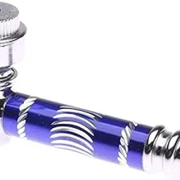 MFT Crafted Metal Chillum Pipe, Blue Metalic Pocket Pipe with Screens (pack of 1) MIX COLOURS-picture-25