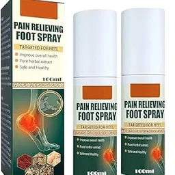 Pain Relieving Foot Spray for Heel Pain | Herbal Natural Extract | Boosts Blood Circulation | Joint & Muscle Relief |100ml Ayurvedic Foot Spray for Pain | Safe & Fast Absorbing Formula (100 Ml x Pack 2)-picture-32