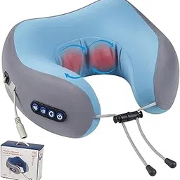 SHREE SHYAM ENTERPRISES Neck Massage Pillow with 3 Vibrating Modes for Neck, Back and Leg Relax and Support, Travel Neck Pillow with Heat U-Shaped Memory Foam Pillow for Home Office Airplane Car-image-91