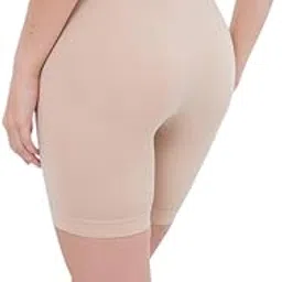 selina wear Women's Shorts For Cycling, Underwear Hot Pants Viscose Boxer Shorts, Thigh Length Shorts For Women, Women's Cover Your Bases Smoothing Shapewear Slip Short | Size - M | Color - Beige.-picture-44