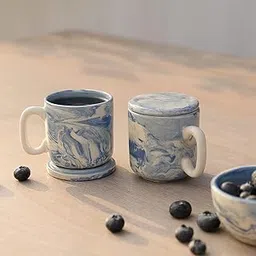 Ellementry Earth Ceramic Mug Set of 2 (150 ml Each), Stylish Ceramic Mug for Coffee, Tea & Milk, Dishwasher Safe Trendy Everyday Use Coffee Cup for Office, Home & Travel, Perfect for Birthday Gift-picture-48