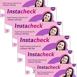 Instacheck HCG Pregnancy Detection Kit Sensitive & Accurate Measurement Results within 5 mins, Easy to Use for Home Tests with Urine Collection Tray (Pack of 6) kits-image-47