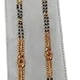 Sparkling Elegant High Gold Plated Traditional Double Line Mangalsutra For Women|Women's Mangalsutra Jewellery-picture-51