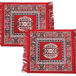 Pooja Asan for Sitting (2 Combo Pack) Asan for Pooja | aasan for mandir | Pooja Mat | Asan for Puja Meditation Sitting, size-60x60cm-image-31
