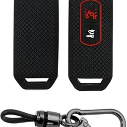 Keyzone Silicone Key Cover and Keychain Compatible for Honda Activa Smart Key-picture-23