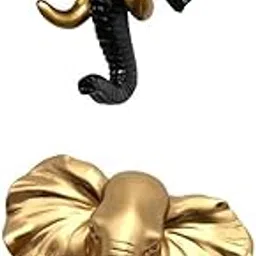 HEAVENGLOW 2 Pack Resin Animal Head Hook Hanger Rack Wall Mount Home Decor-image-56