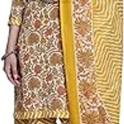 monira Yellow & Orange Cotton Printed Readymade Patiala Salwar Suit for Women (RW4276)-picture-22