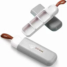 S SINDHIA® Portable 3 Times A Day 3 Compartments Travel Pill Box Organizer Small Daily Medicine Container, Portable Pill Case Multicolor 1 Pcs-picture-22