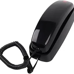 Wall Mount Phone Retro Style Redial Corded Home Phone for School Garage Home Black-image-12
