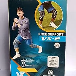 Knee Cap VX-2 Knee Support Brace, 2 Units, Breathable Cotton-Polyester Blend, Quick-Dry Compression Support-picture-37