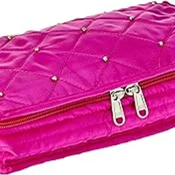 Amazon Brand - Solimo Satin Jewellery cum Makeup Kit- Pink-picture-44