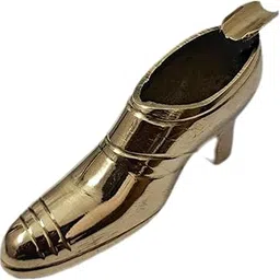 TRISHVAR Brass Decorative High Heel Sandal Ashtray Antique Vintage Design Table Top Showpiece/Collectable/Home Decor/Gift For Cigarette Smoking(10 cm x 5 cm x 2 cm)-image-15