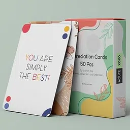 50 Inspiring Appreciation and Thank You Cards – For Colleagues, Friends, Employees, and Students. Business Card Sized. Inspirational, Motivational, Kindness Cards. Colourful Cards. Great Gifts-picture-15