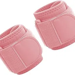 JAZZY PEARLS® 2X Sports Wristbands Adjustable Wrist Protector for Powerlifting Gym Fitness Pink-Sporting Goods-Fitness, Running & Yoga-Strength Training-Wrist & Knee Wraps-2 Fitness Wrist Wraps-image-65