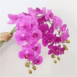 PAPERI Artificial Flowers for Vase – Decorative Home Décor for Living Room, Bedroom, Office Table, Centerpiece & Wedding Decoration (Orchid)-picture-22