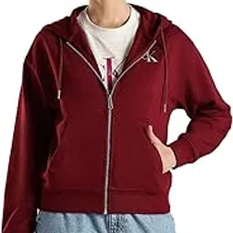 calvin klein jeans Regular Fit Cotton Hooded Neck Front-Open Sweatshirt-picture-49