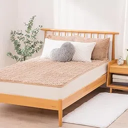 RECYCO Bedding Pad, Beige, Single, 39.4 x 78.7 inches (100 x 200 cm), Winter Warm, Moisture Absorption, Flannel, Microfiber, Bed Pad, Washable, Washable, Washable, Washable Blanket, Mattress Pad, Bed / Mattress Pad, Antibacterial, Odor Resistant, Heat Storage, Static Reduction, Stylish, Mofumofu Soft, Soft-picture-39