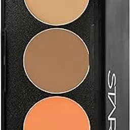 STARS COSMETICS Concealer Palette 3 Colors Matte Finish Waterproof Face Makeup Professional Full Coverage All Skin Types Corrector Cream formula For Girl & Women (No.02 Medium Dark Orange) 15g-picture-19