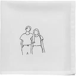 Prime616 Personalized Embroidered Handkerchief – Custom Name Soft Cotton Hanky with Cute Cartoon Design | Unique Gift for Couple, Birthday, Anniversary & Valentine (1 Pc)-picture-52